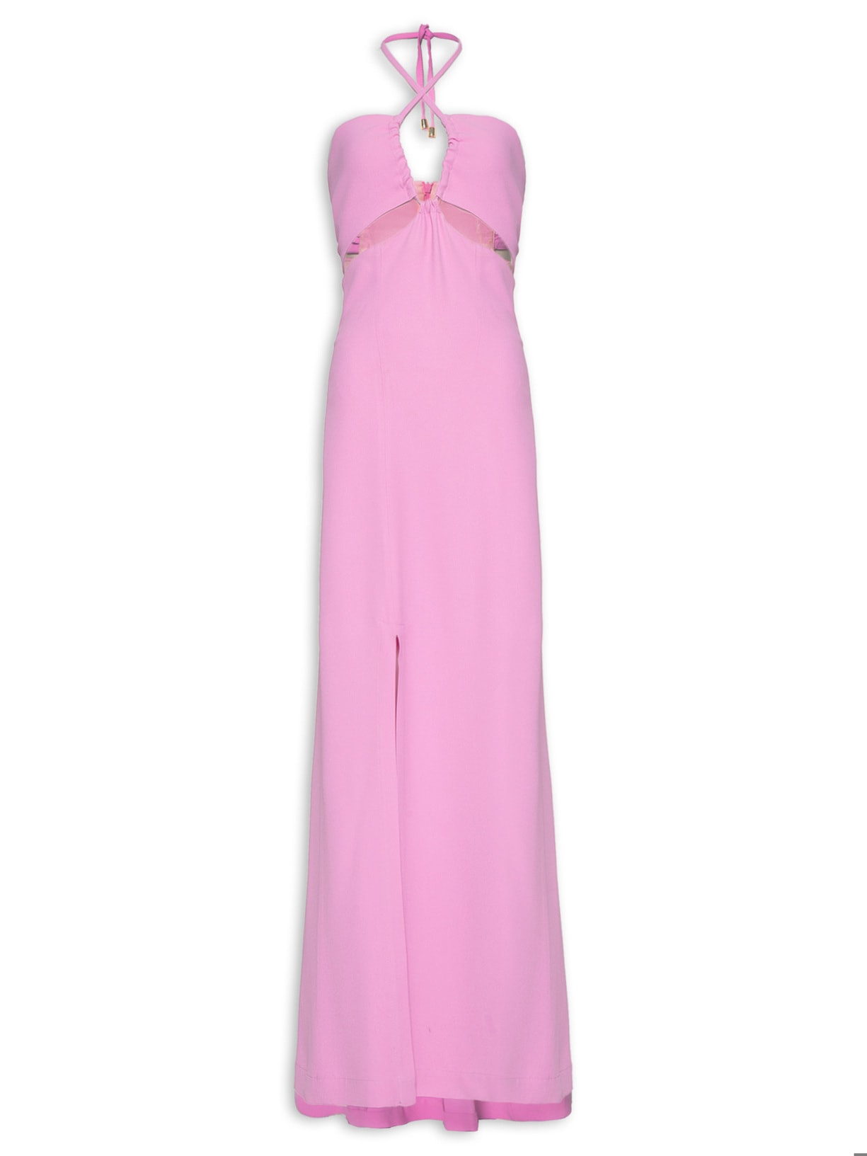 Vestido Longo Crepe - Rosa