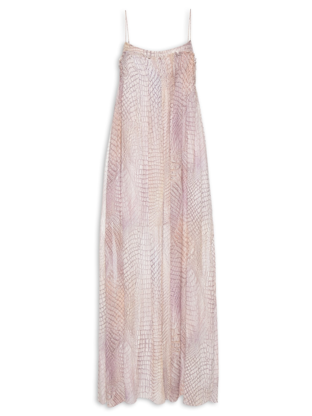 Vestido Longo Croco Selvagia Rosa Animale