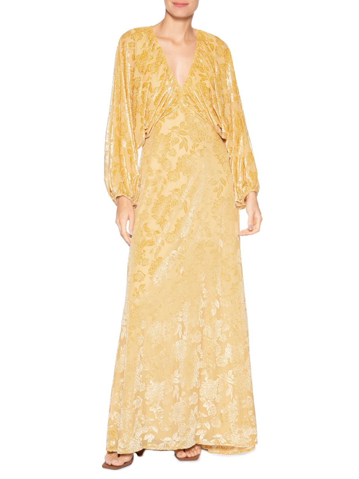 Vestido Longo Dafne Amarelo Carol Bassi
