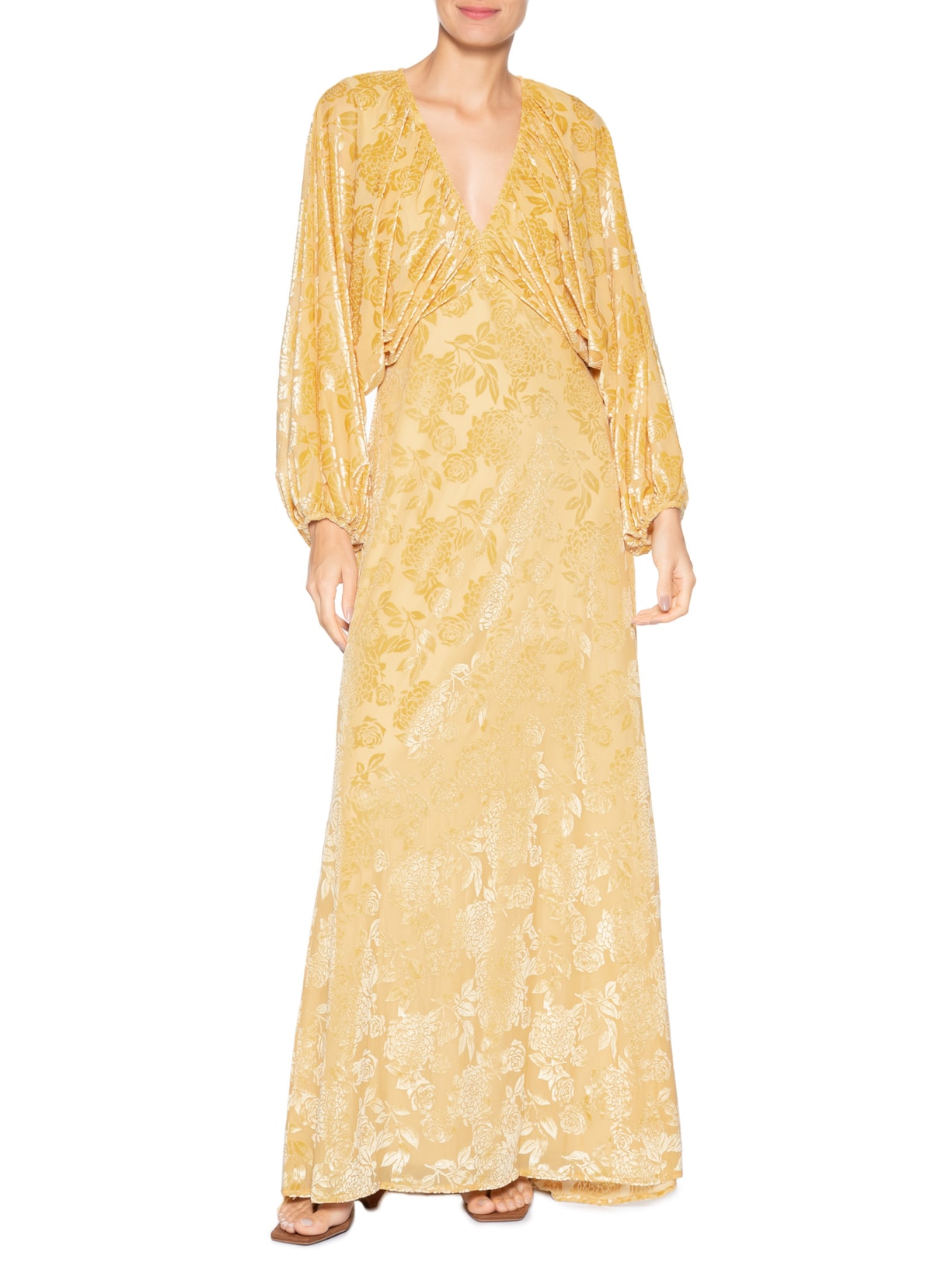 Vestido Longo Dafne Amarelo Carol Bassi