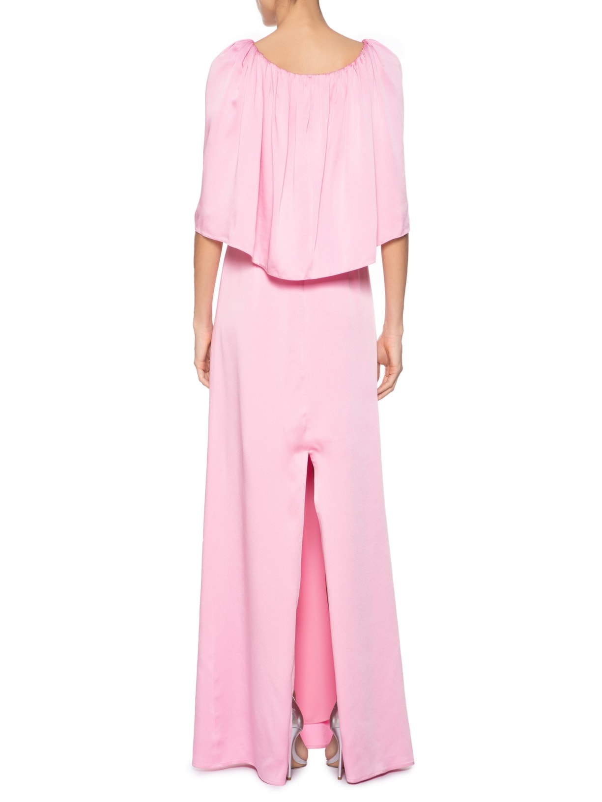 Vestido Longo Decotado Rosa Reinaldo Lourenço