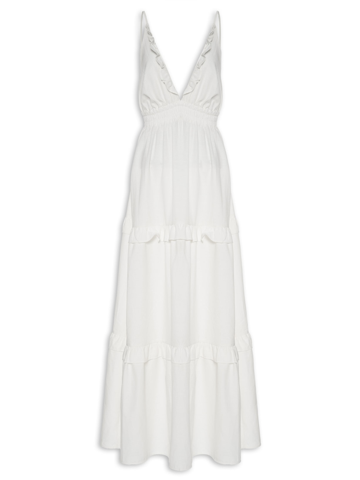 Vestido Longo Decote - Branco