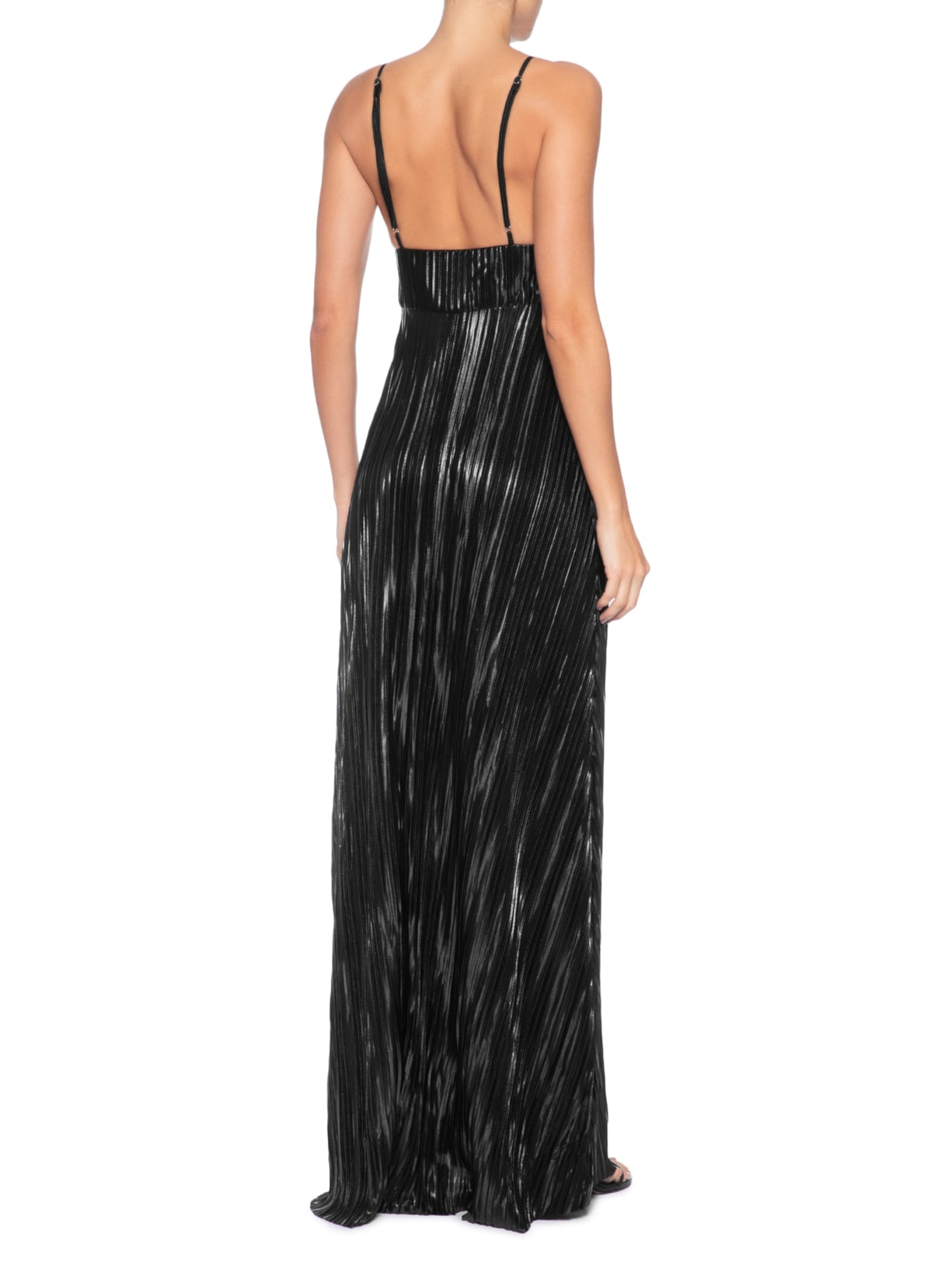 Vestido Longo Decote V Preto '2Essential