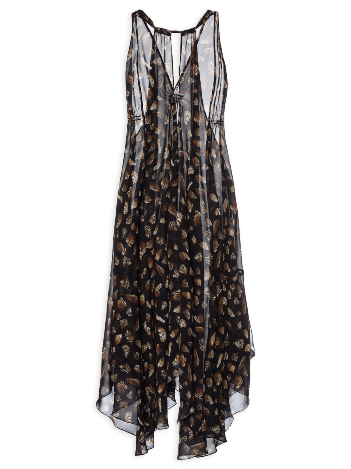 Vestido Longo Decote V Resort - Preto