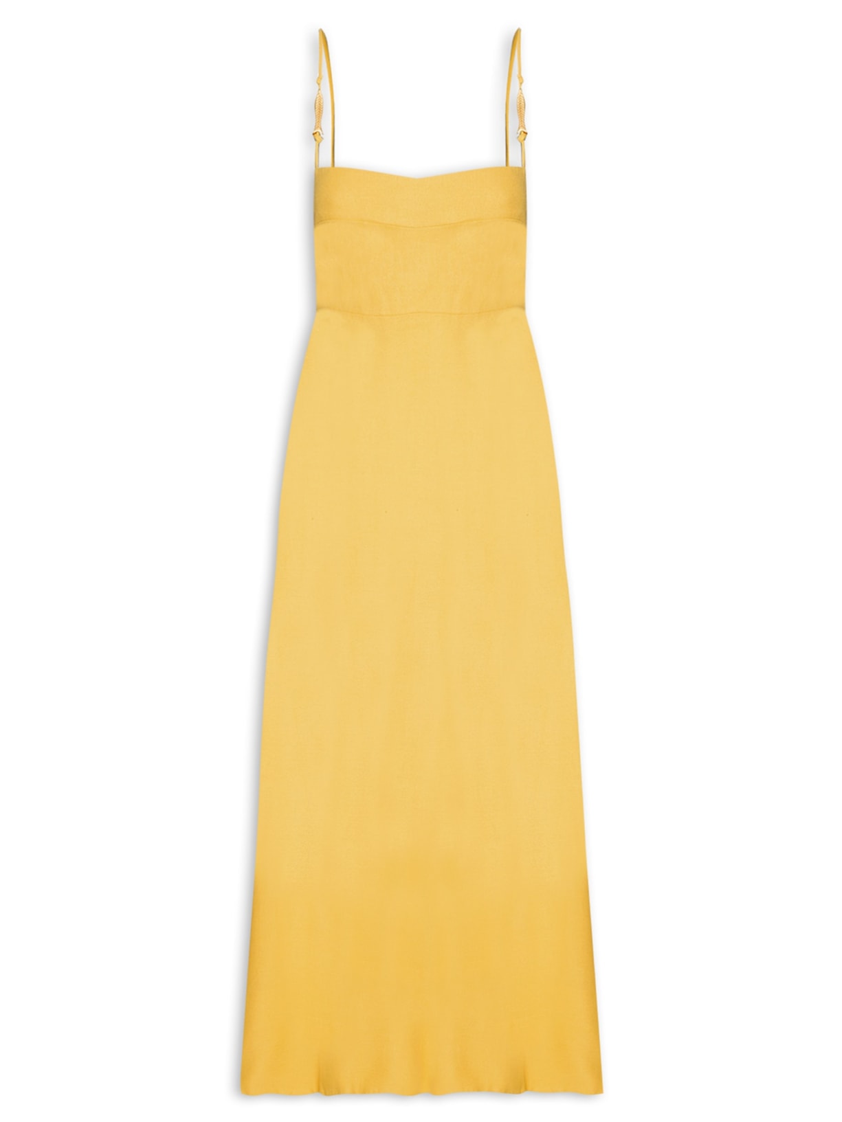 Vestido Longo Detalhe Peixe - Amarelo