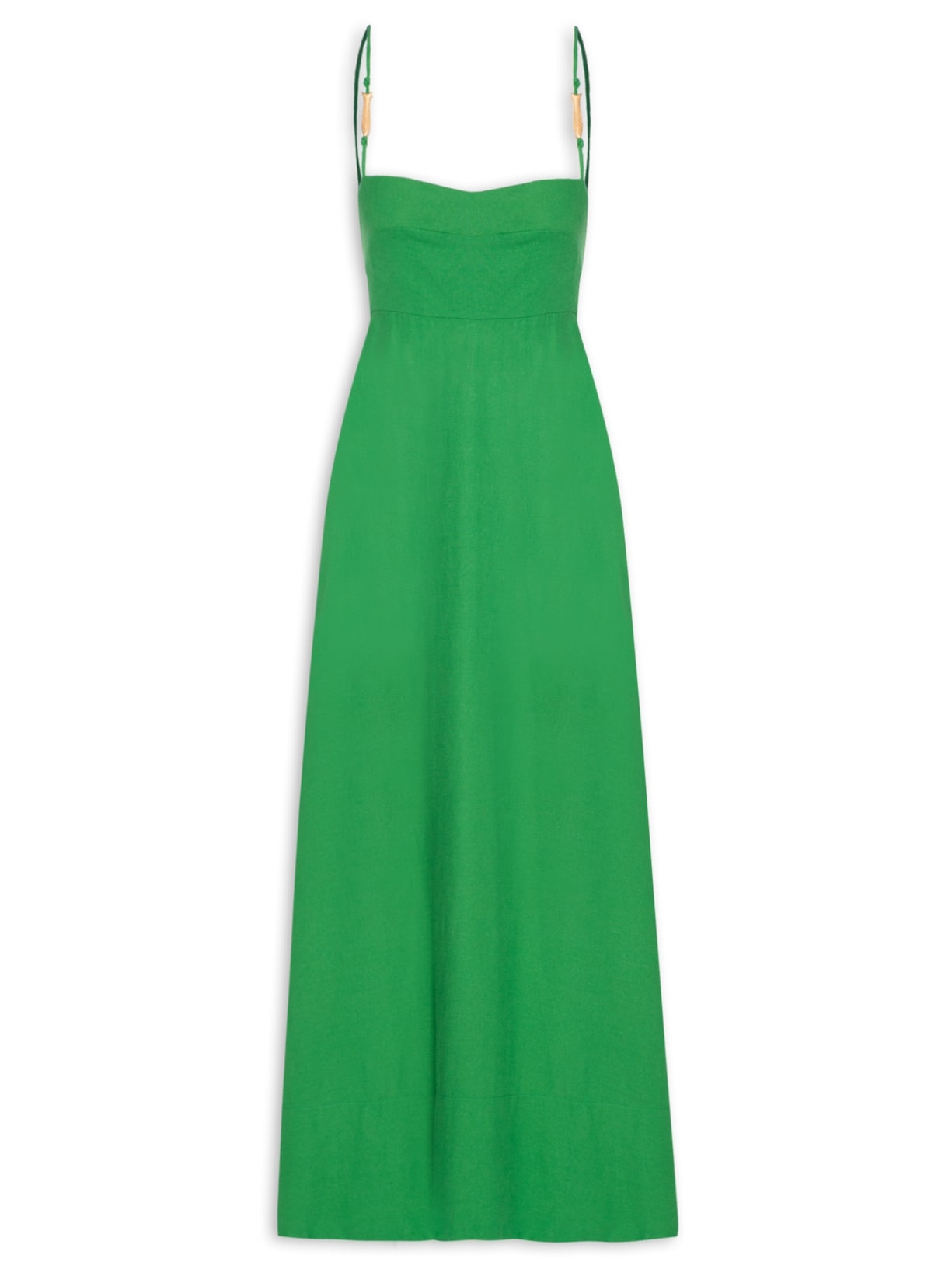 Vestido Longo Detalhe Peixe - Verde