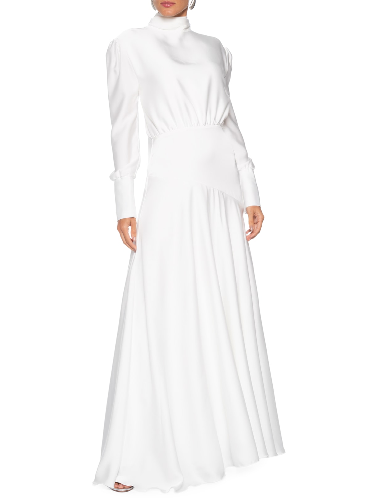 Vestido Longo Diana Gola Alta – Branco Fabulous Agilitá