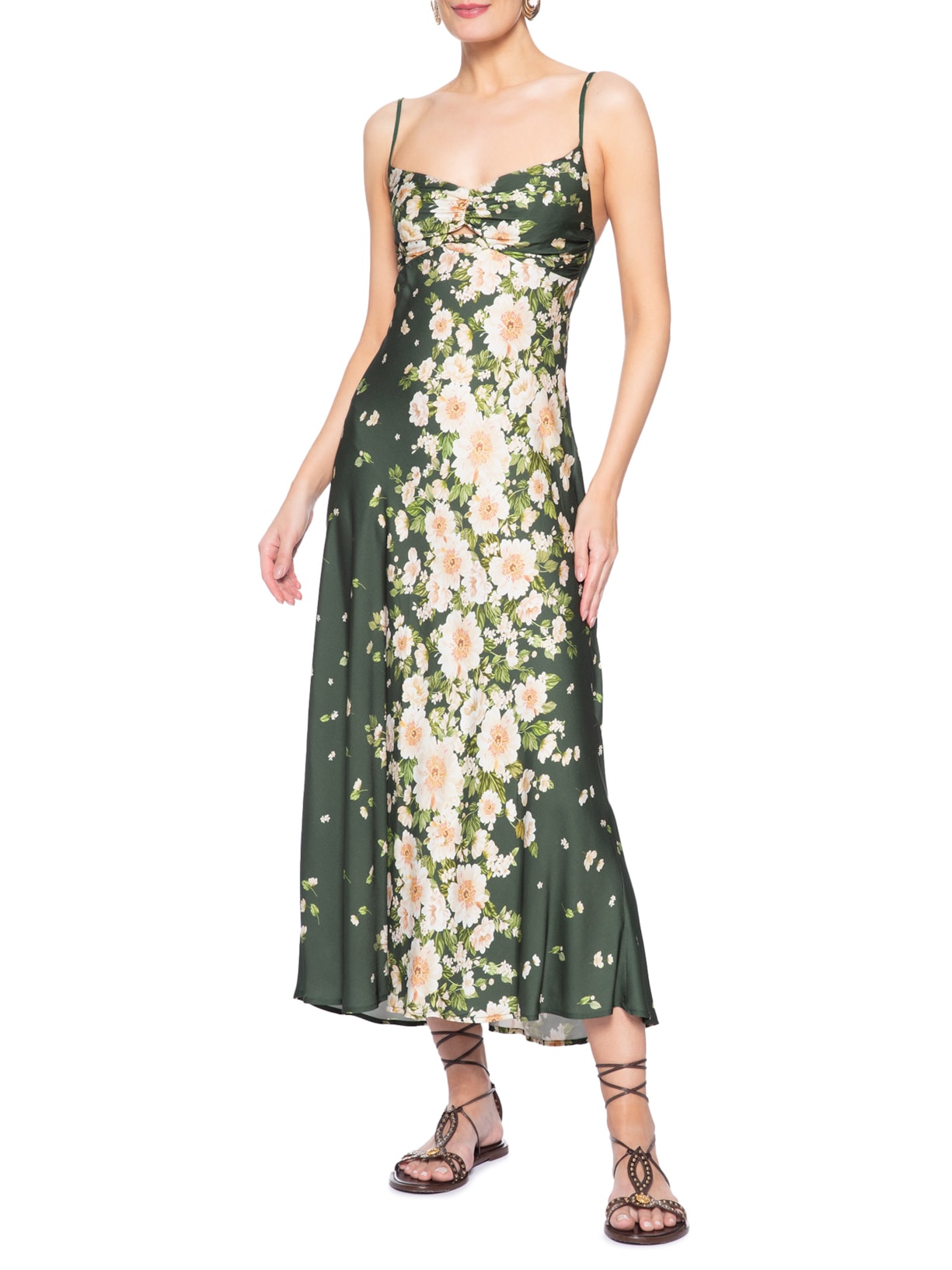 Vestido Longo Diana Verde Farm