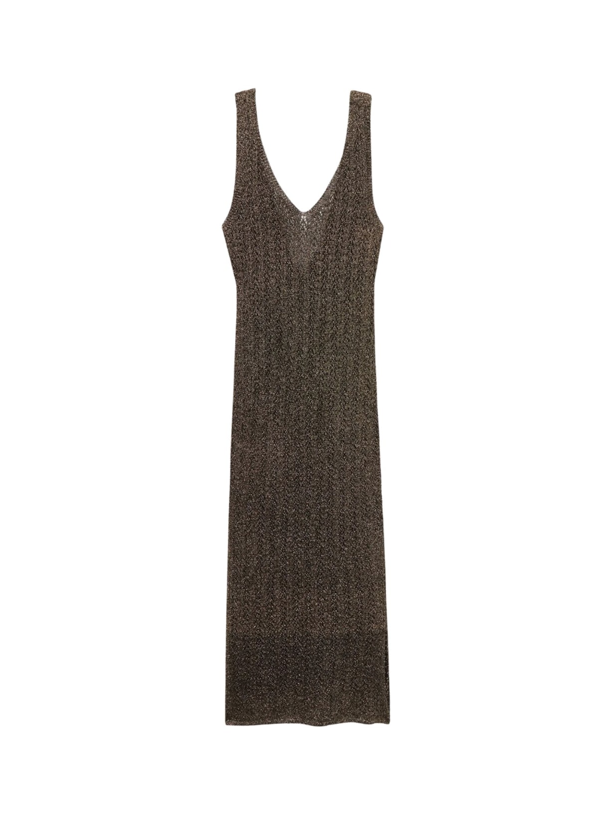 Vestido Longo Em Crochê Lamê Black Calzedonia