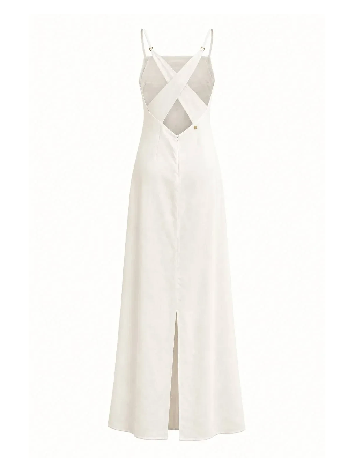 Vestido Longo Em Viscolinho Linen Branco Suntime
