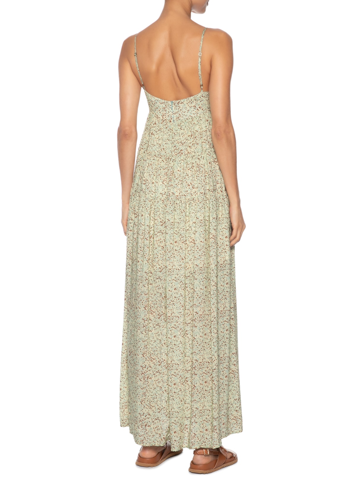 Vestido Longo Estampa Grão Bege Dress To