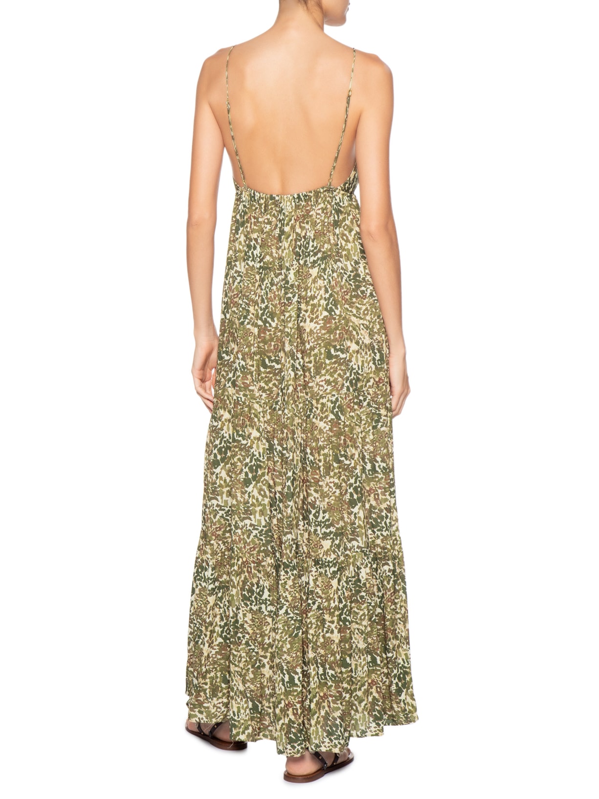 Vestido Longo Estampa Instinto Verde Dress To