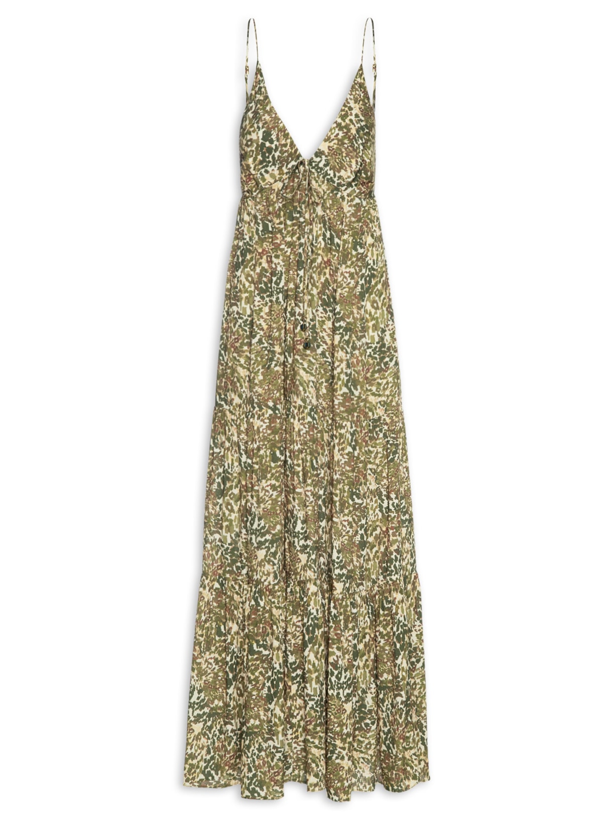 Vestido Longo Estampa Instinto Verde Dress To