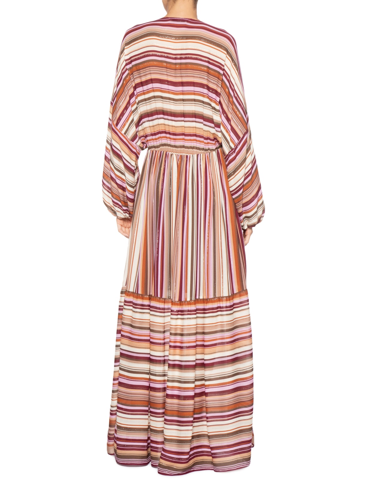 Vestido Longo Estampa Listra Aurora Rosa Dress To