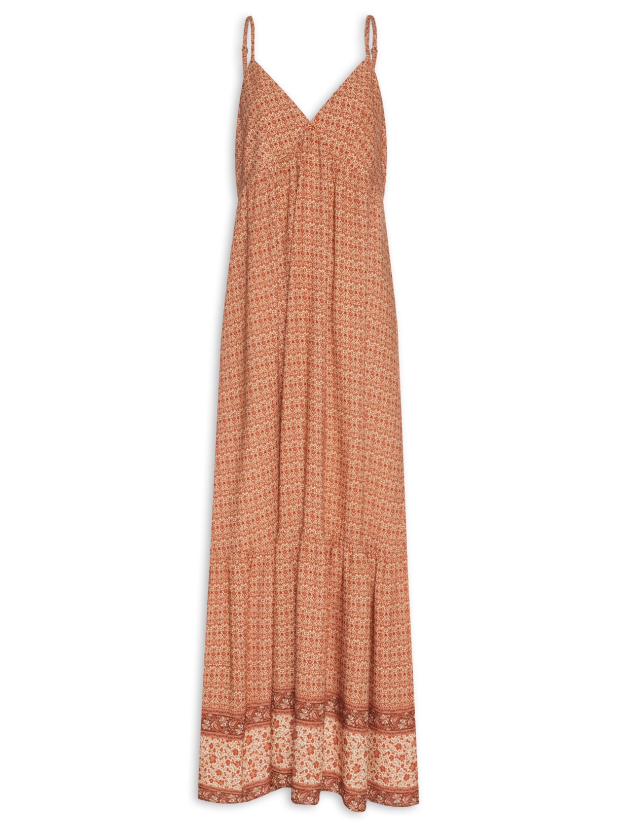 Vestido Longo Estampa Surya - Vermelho