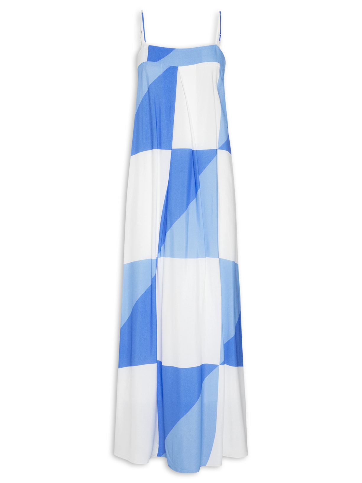 Vestido Longo Estampa Veleiro - Azul