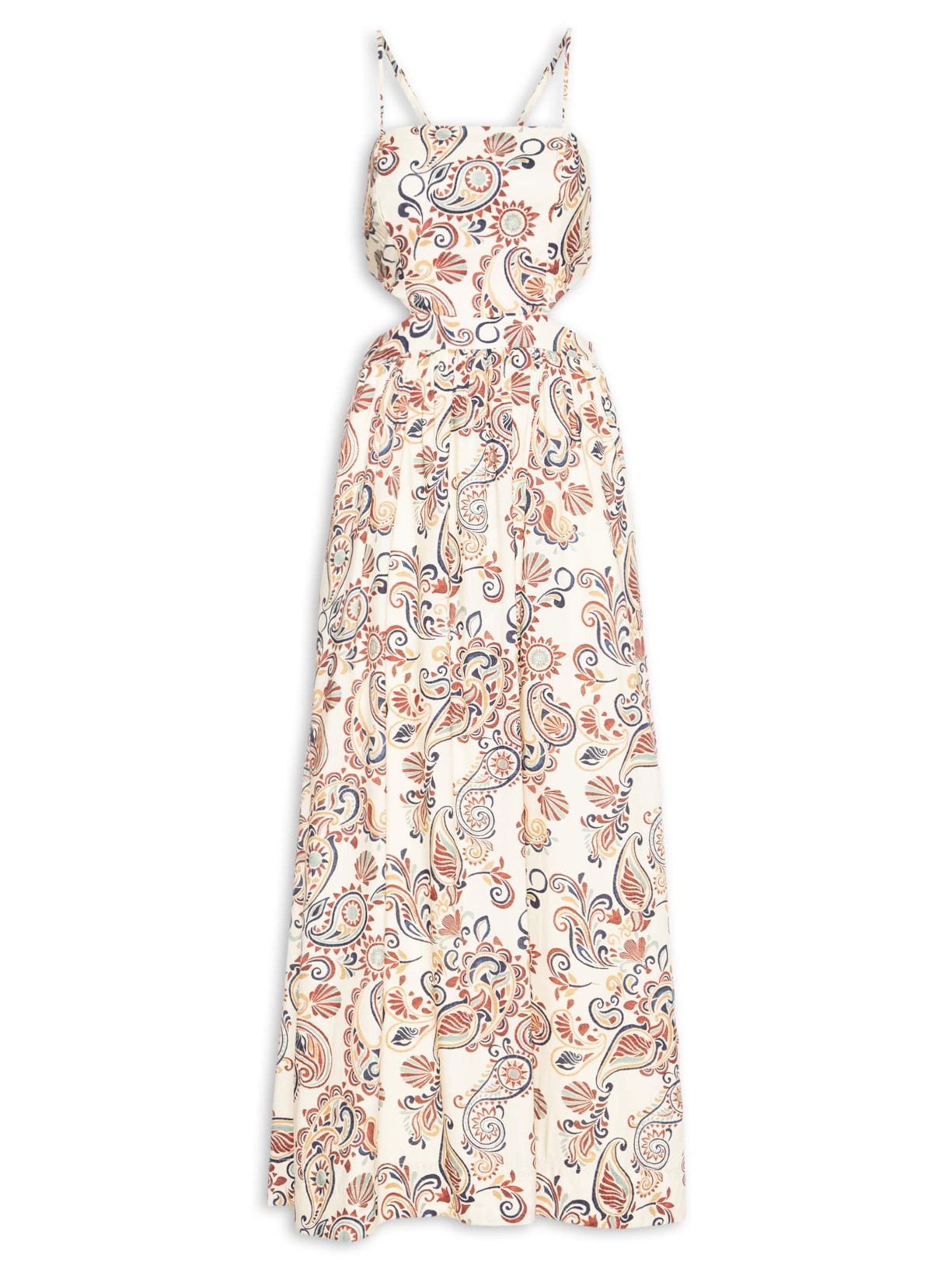 Vestido Longo Estampa Verano – Bege