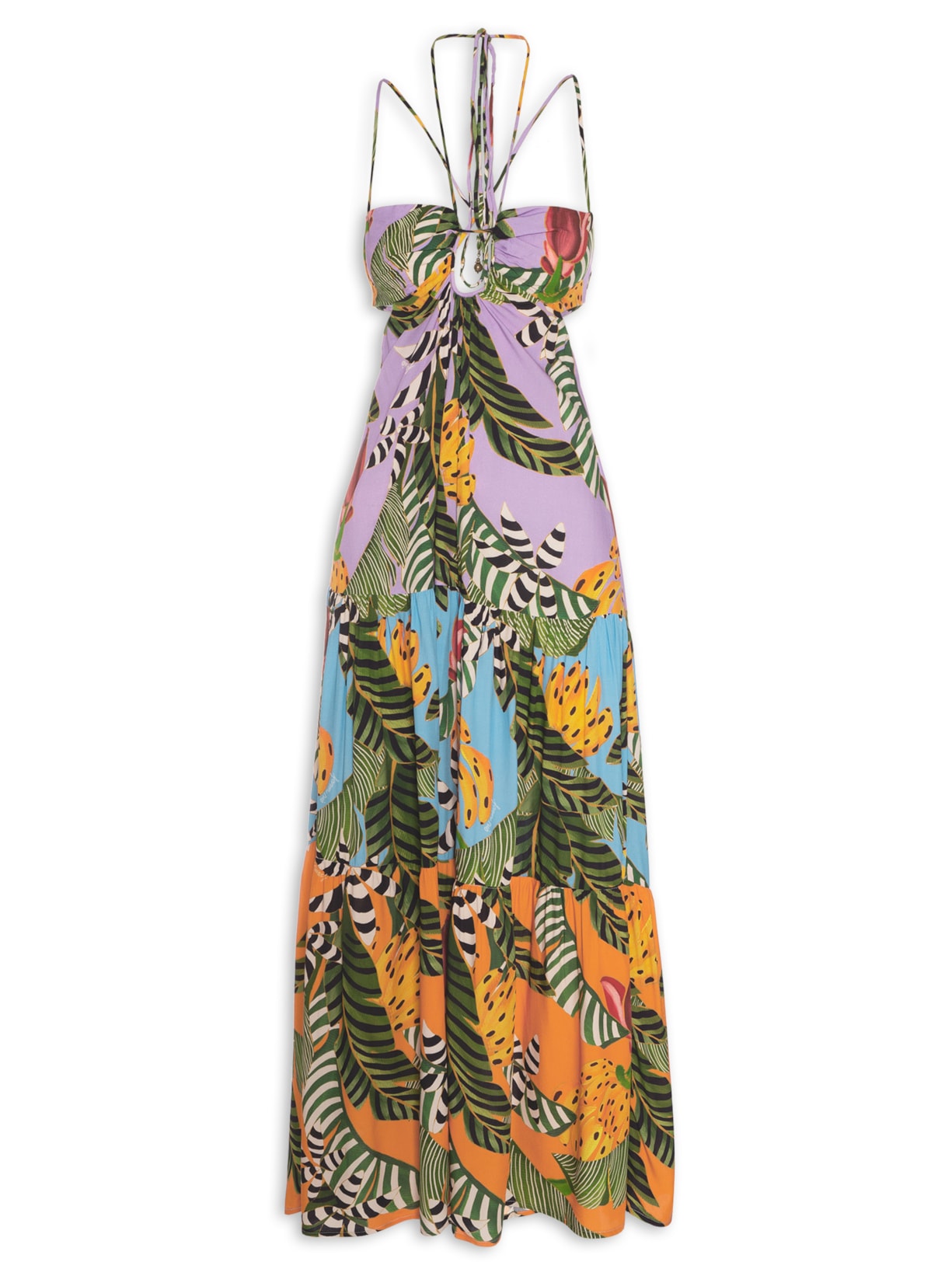 Vestido Longo Festa de Banana Lilás Farm