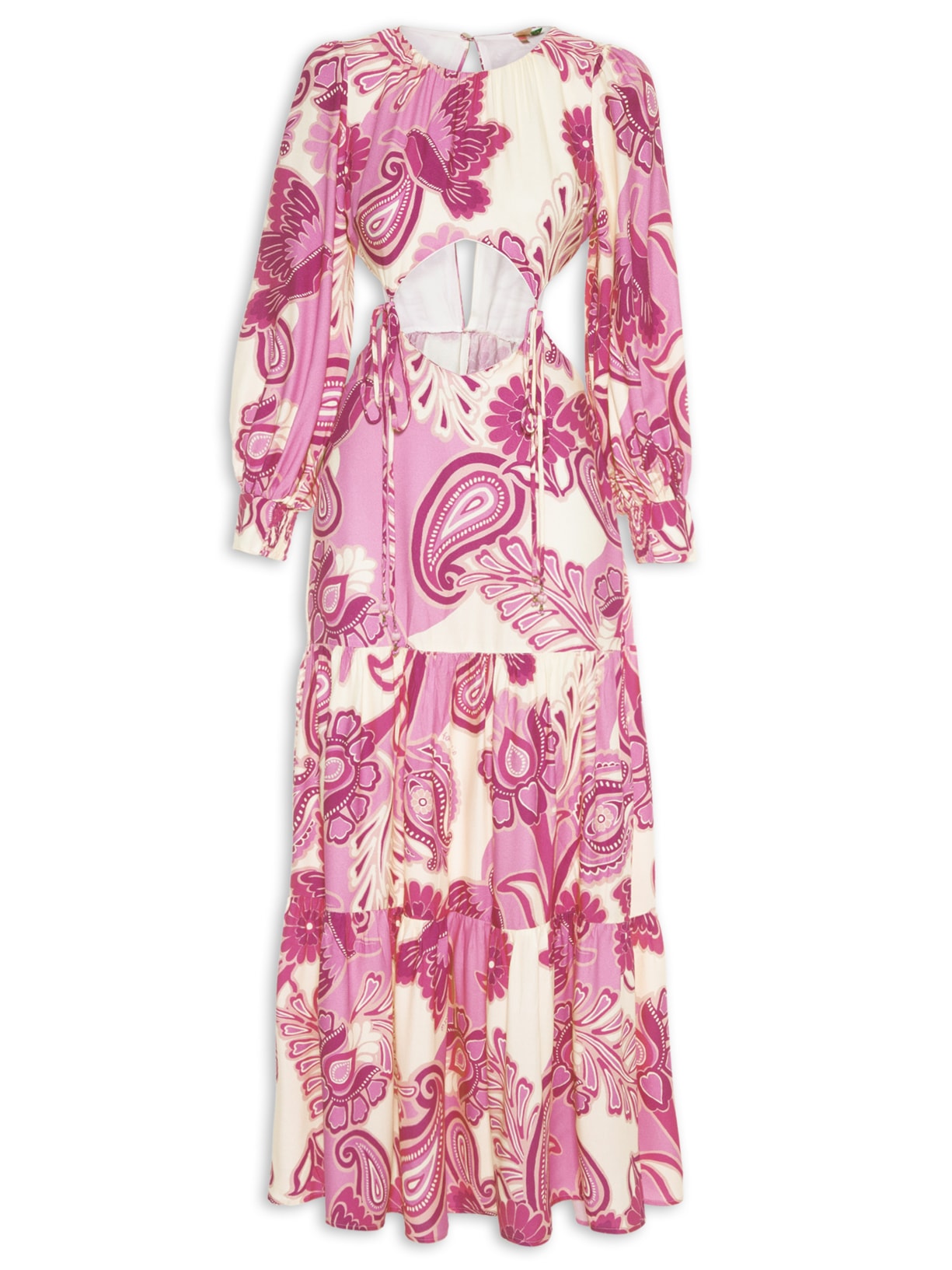 Vestido Longo Festival De Tucano - Rosa