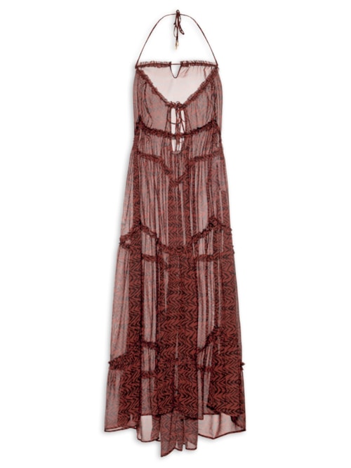 Vestido Longo Fig Terroso Resort - Vermelho