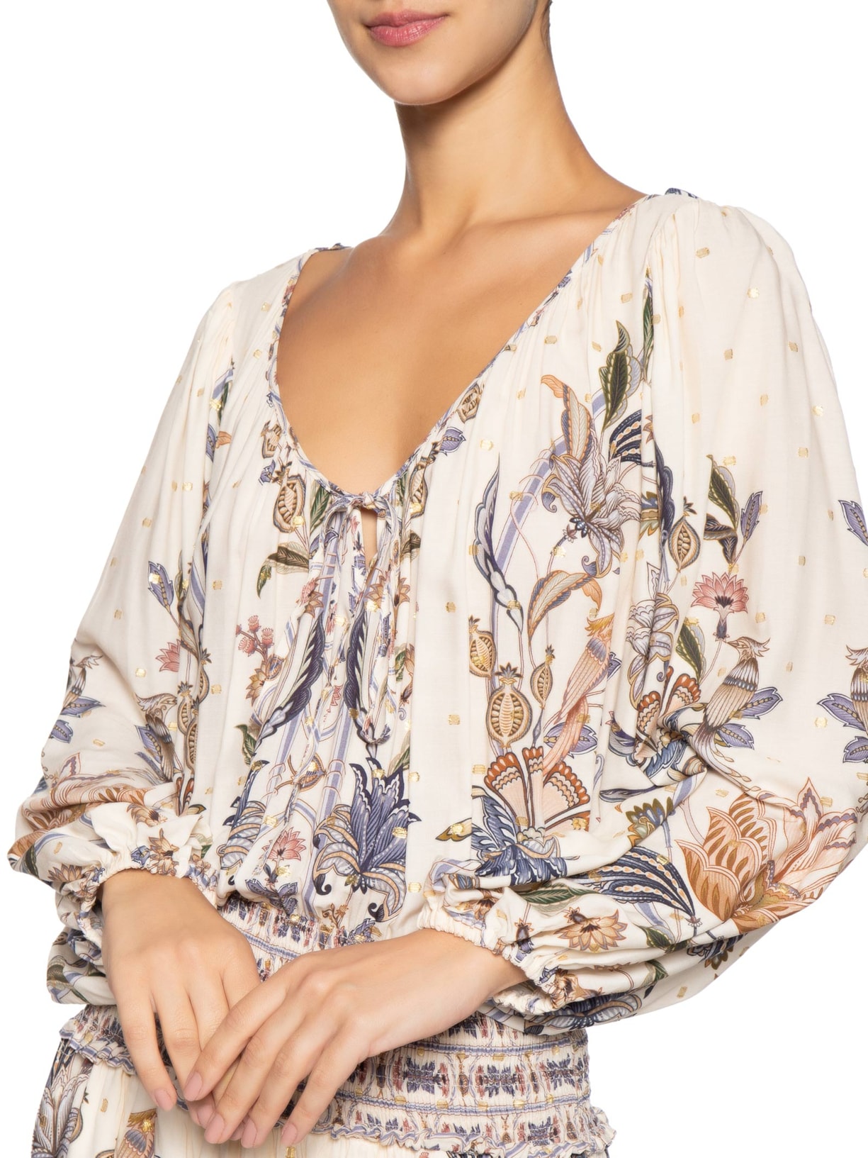 Vestido Longo Flor Do Deserto Off White Farm