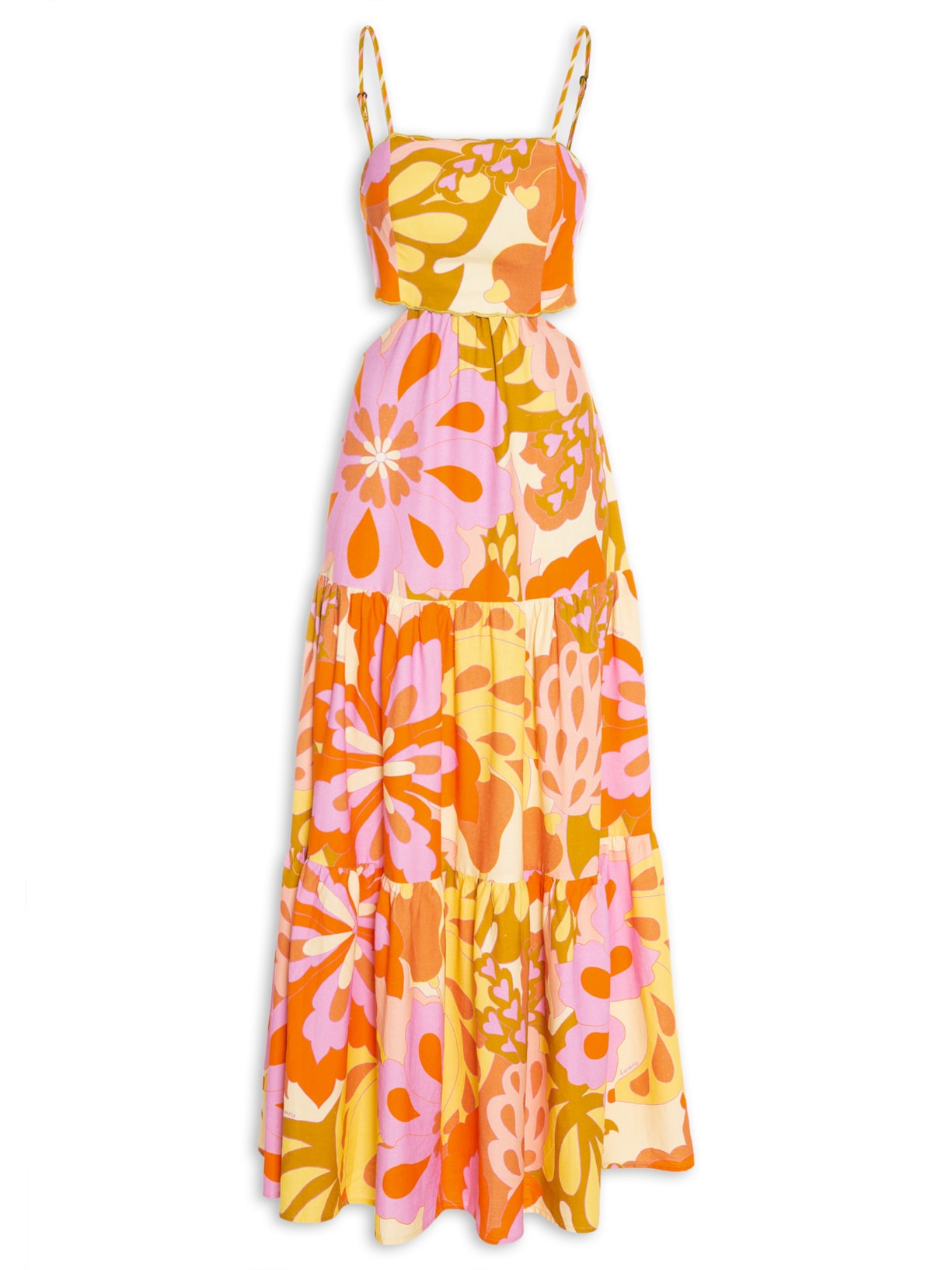 Vestido Longo Flora Lee - Laranja