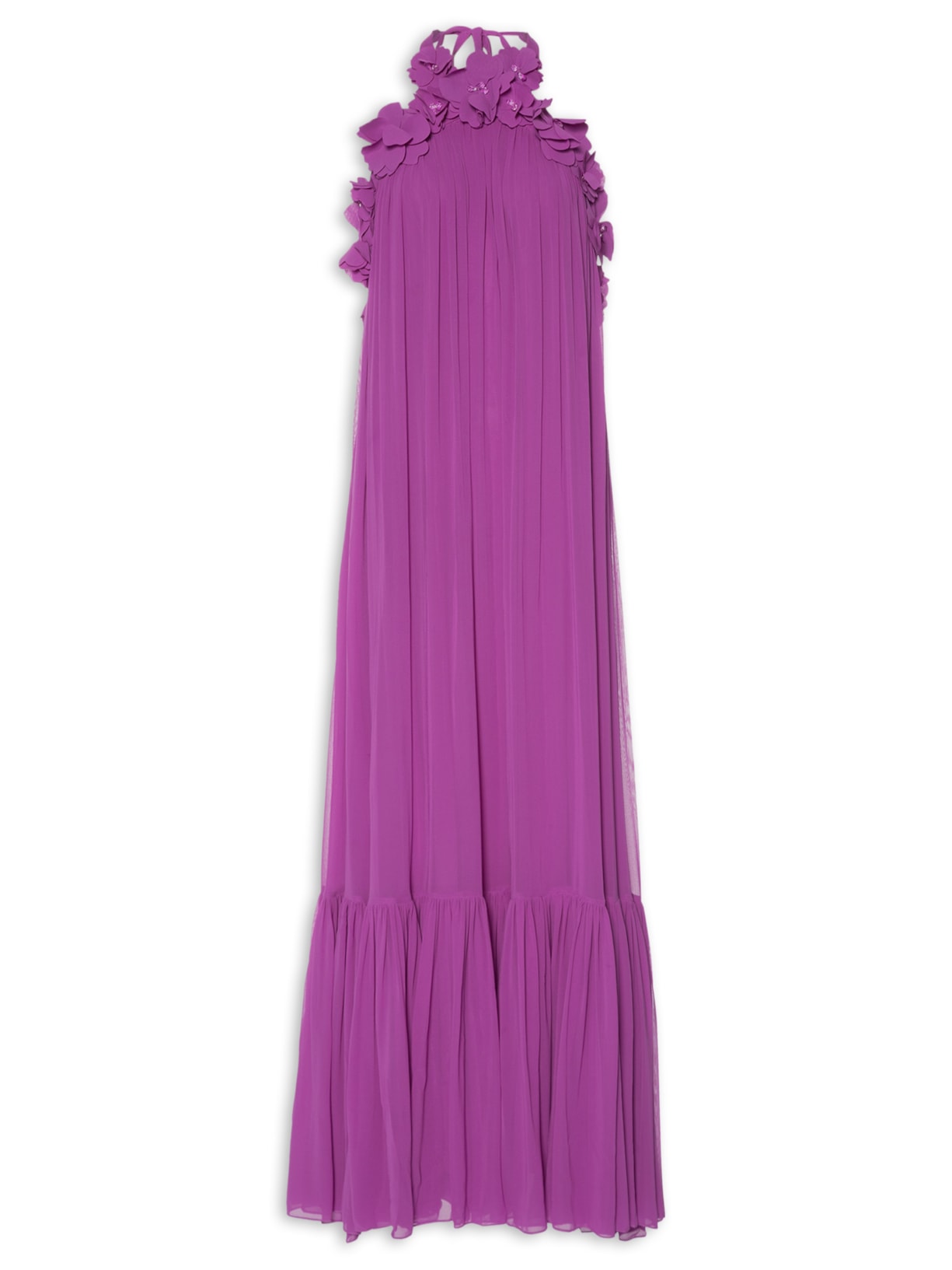 Vestido Longo Floral – Roxo Pat Bo