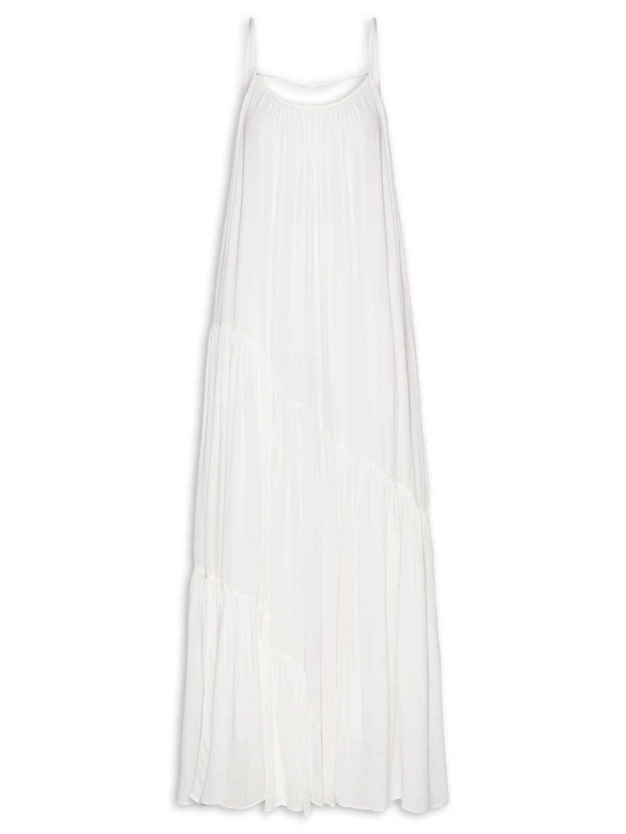 Vestido Longo Fluído De Alça Branco Bo