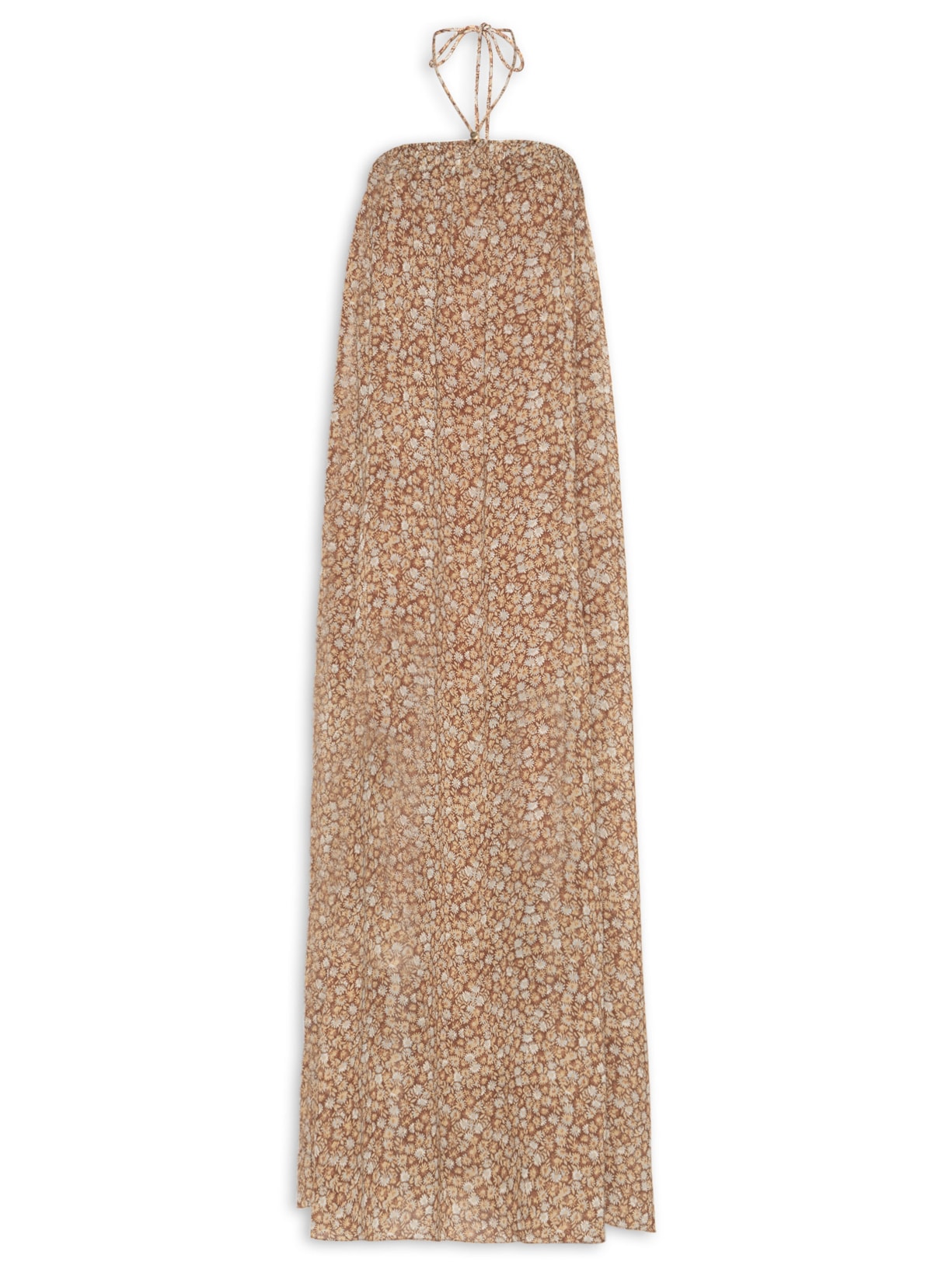 Vestido Longo Fluido Liberty Seeds – Marrom