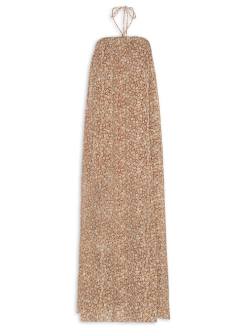Vestido Longo Fluido Liberty Seeds – Marrom
