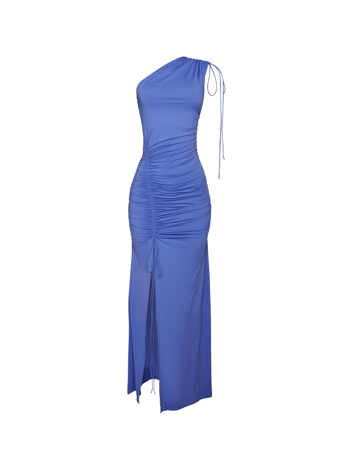 vestido longo franzido bio artemis lazuli