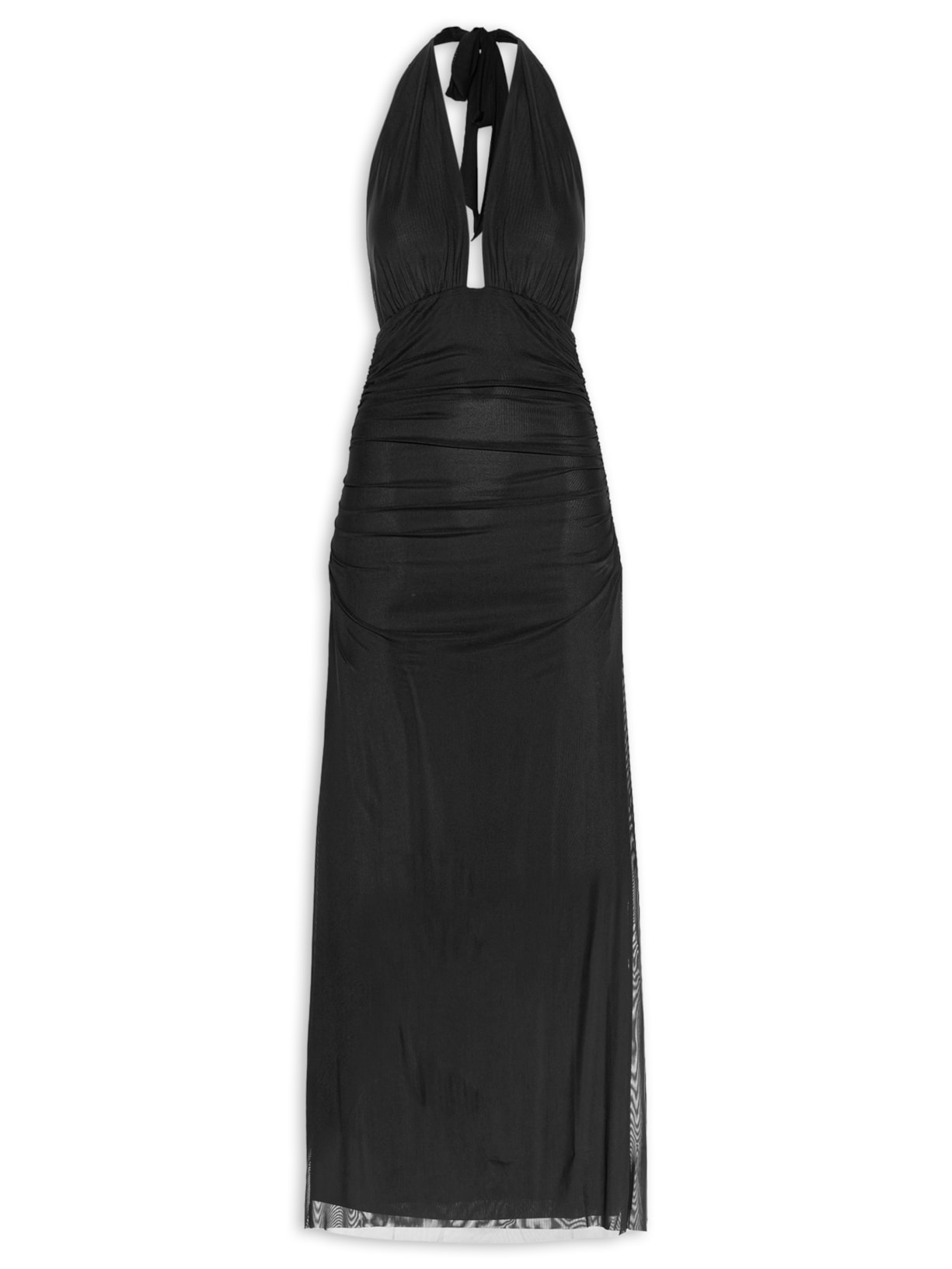 Vestido Longo Frente Única – Preto Farm