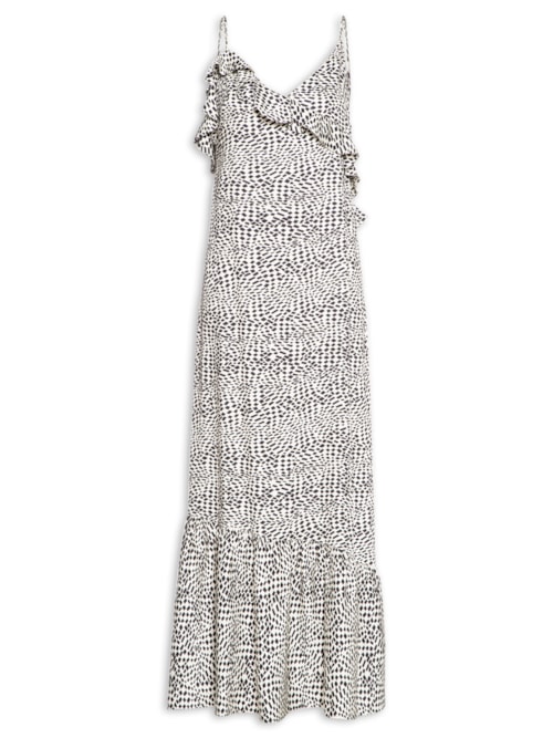 Vestido Longo Geostrobo - Branco