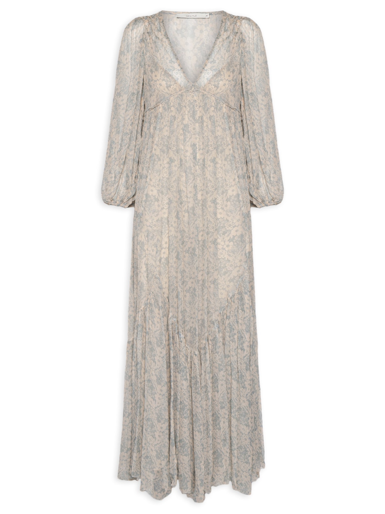 Vestido Longo GGT Estampa Melissa Azul Maria Filó