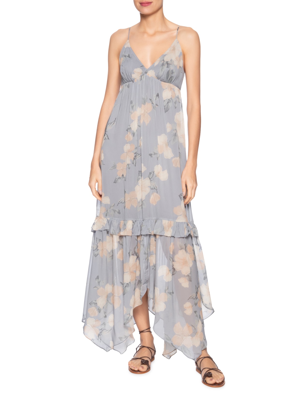 Maria Filó Vestido Longo Ggt Estampa Sunset Azul