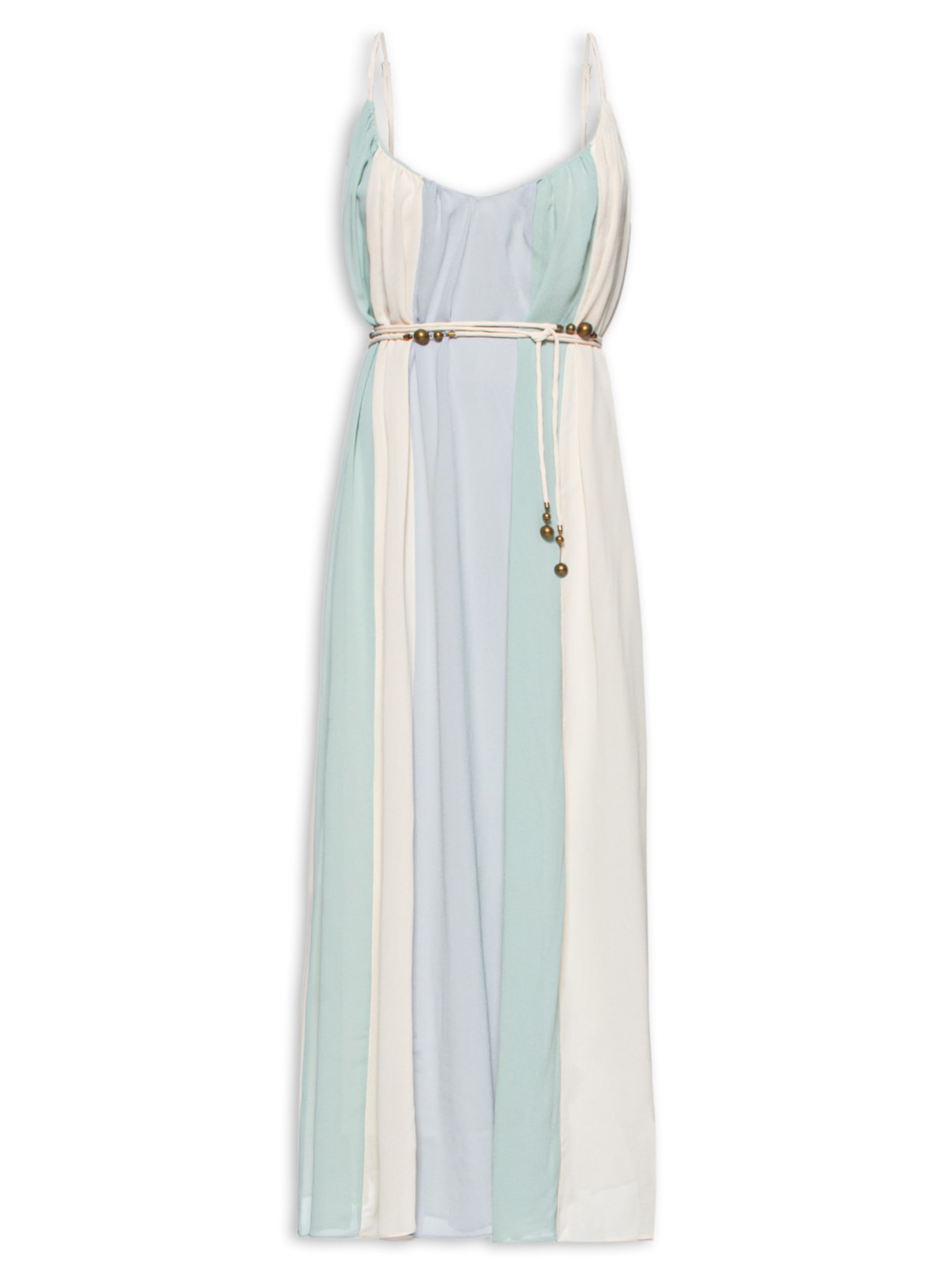 Vestido Longo GGT Tricolor - Azul