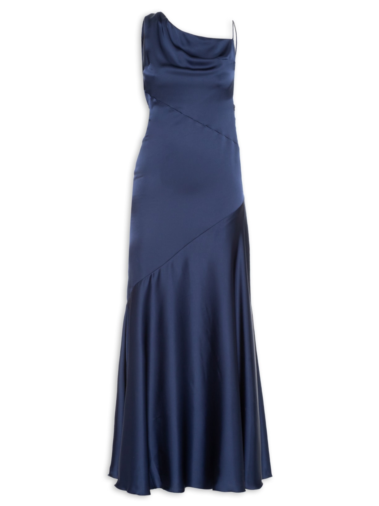 Vestido Longo Giulia Alça Irregulares - Azul