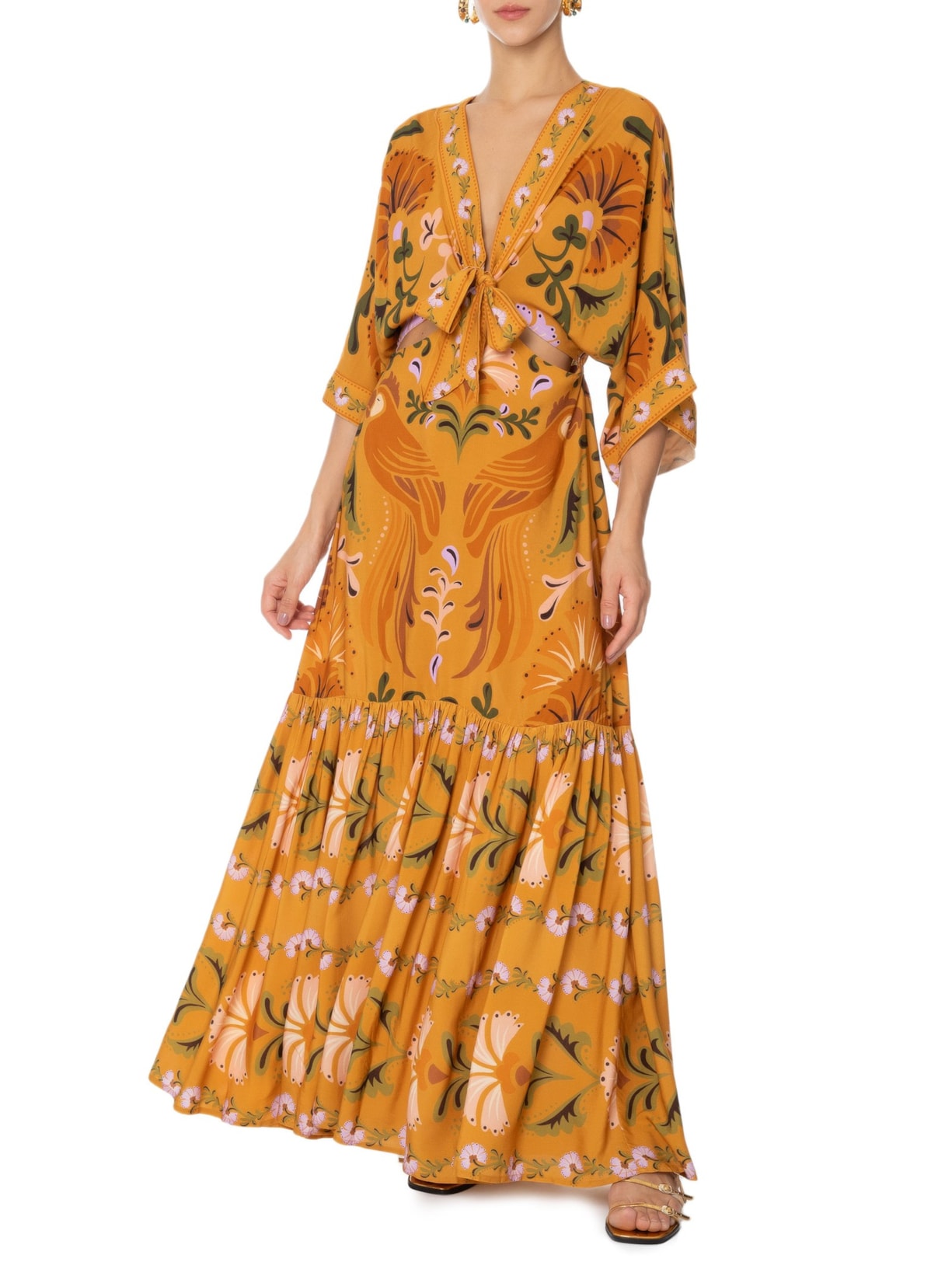 Vestido Longo Helena Farm Amarelo