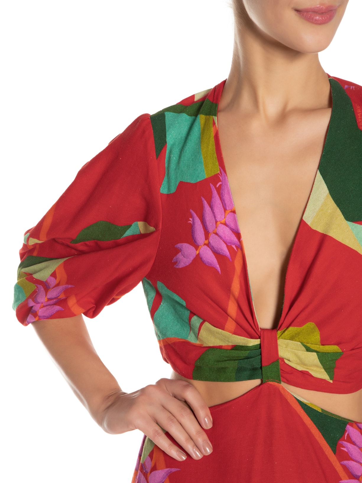 Vestido Longo Heliconia Vermelho Farm