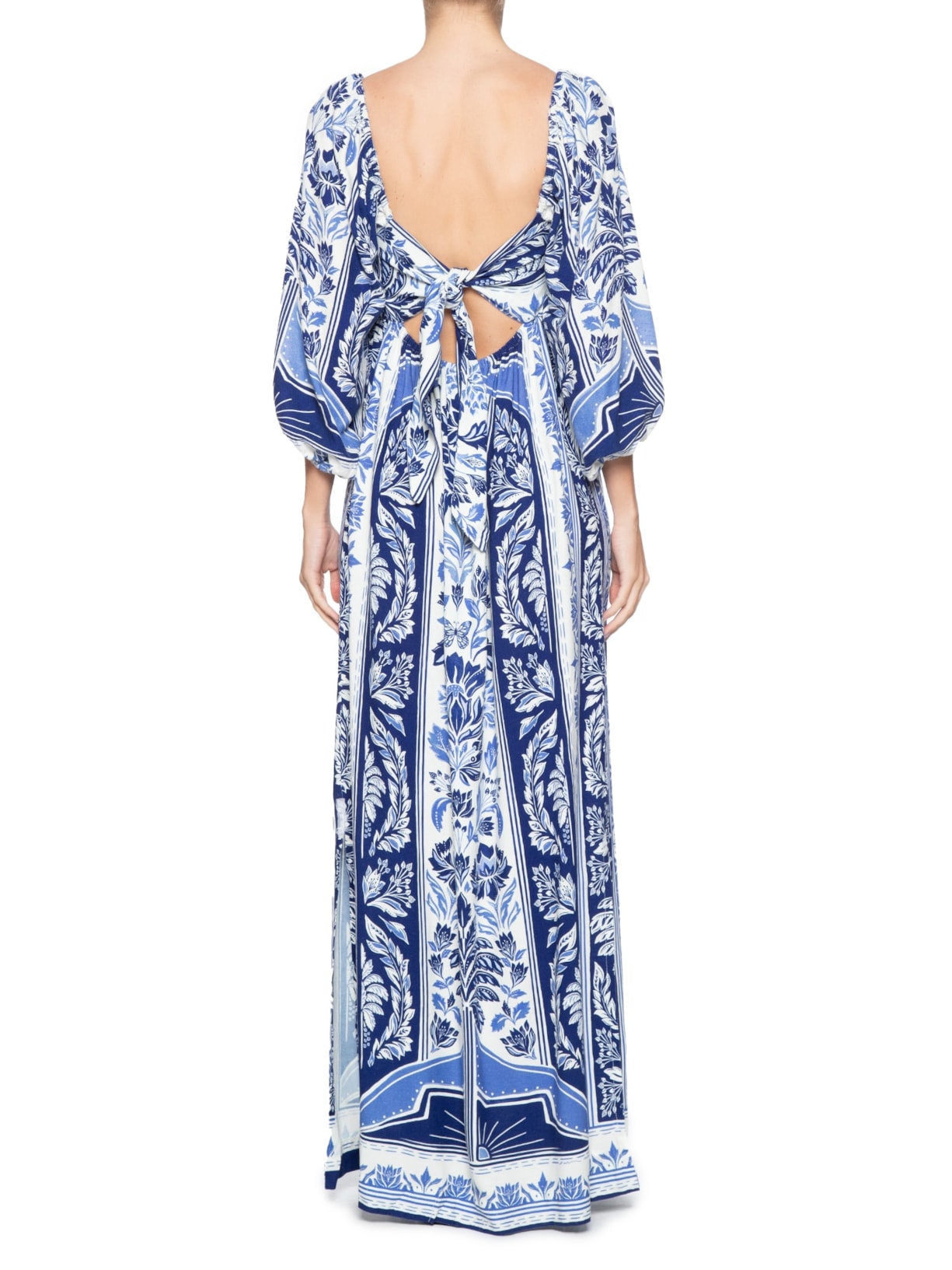 Farm Vestido Longo Heloísa Azul - Main Image