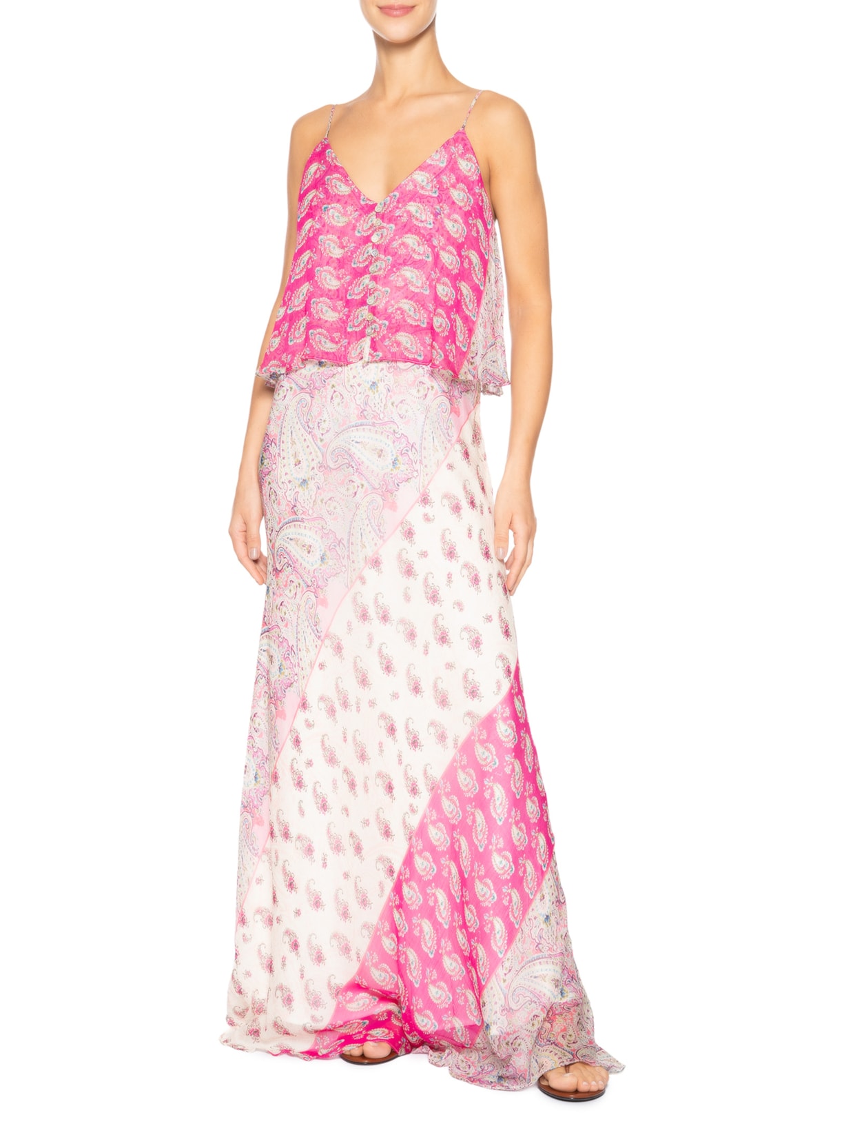 Vestido Longo Holi Cash V26 Rosa Mixed