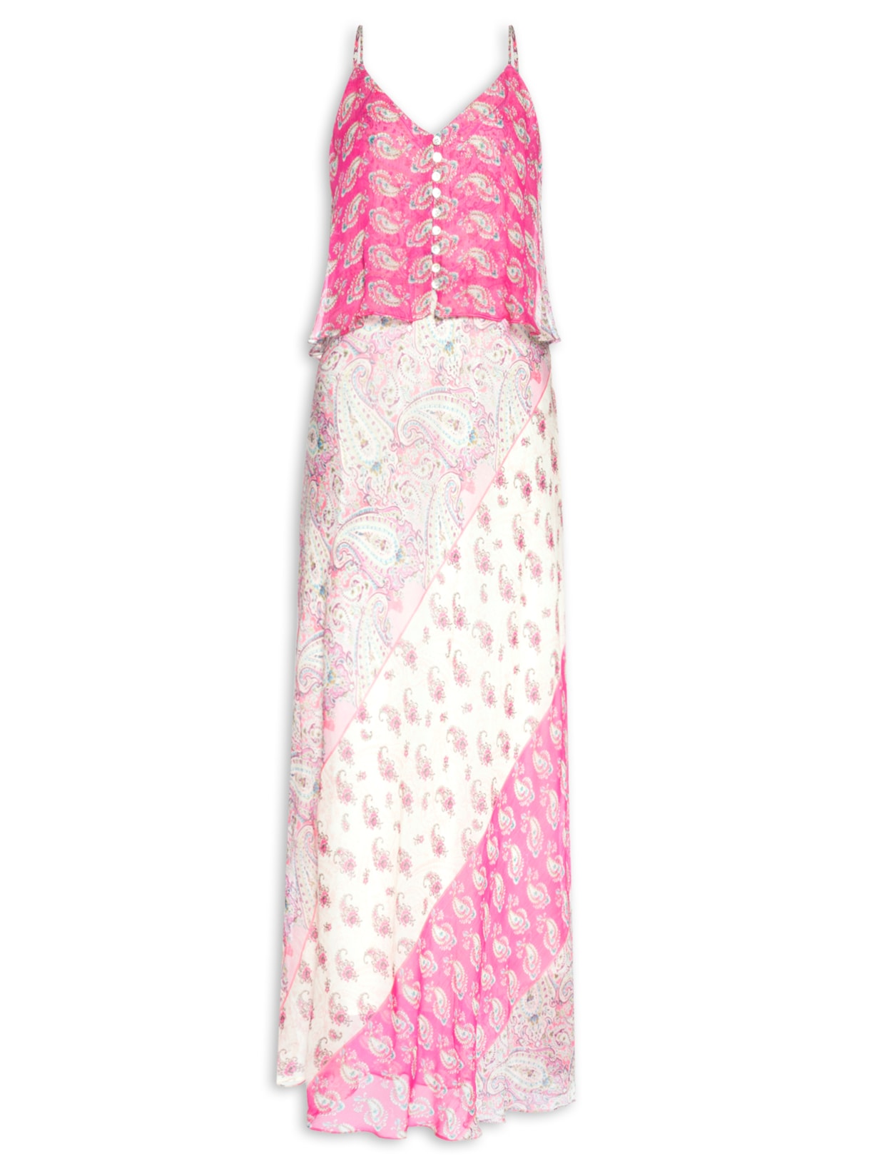 Vestido Longo Holi Cash V26 Rosa Mixed
