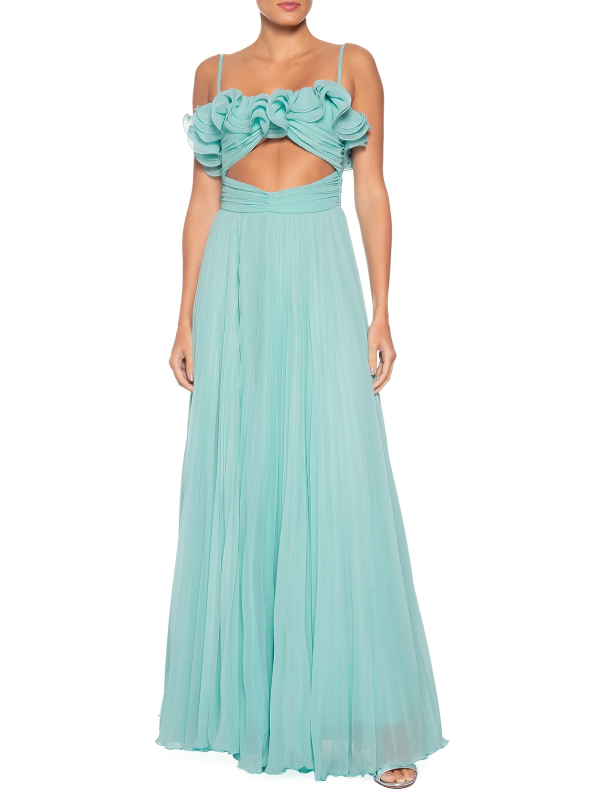 Vestido Longo Isabela Babado Azul Fabulous Agilitá