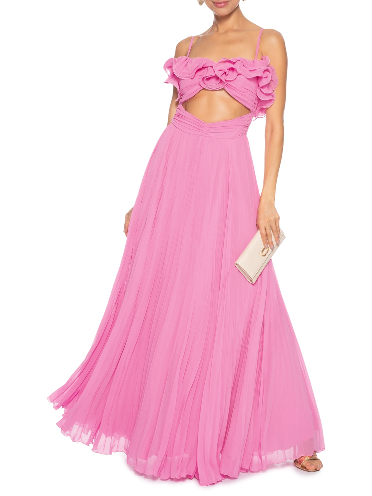 Vestido Longo Isabela Babado Rosa Fabulous Agilitá
