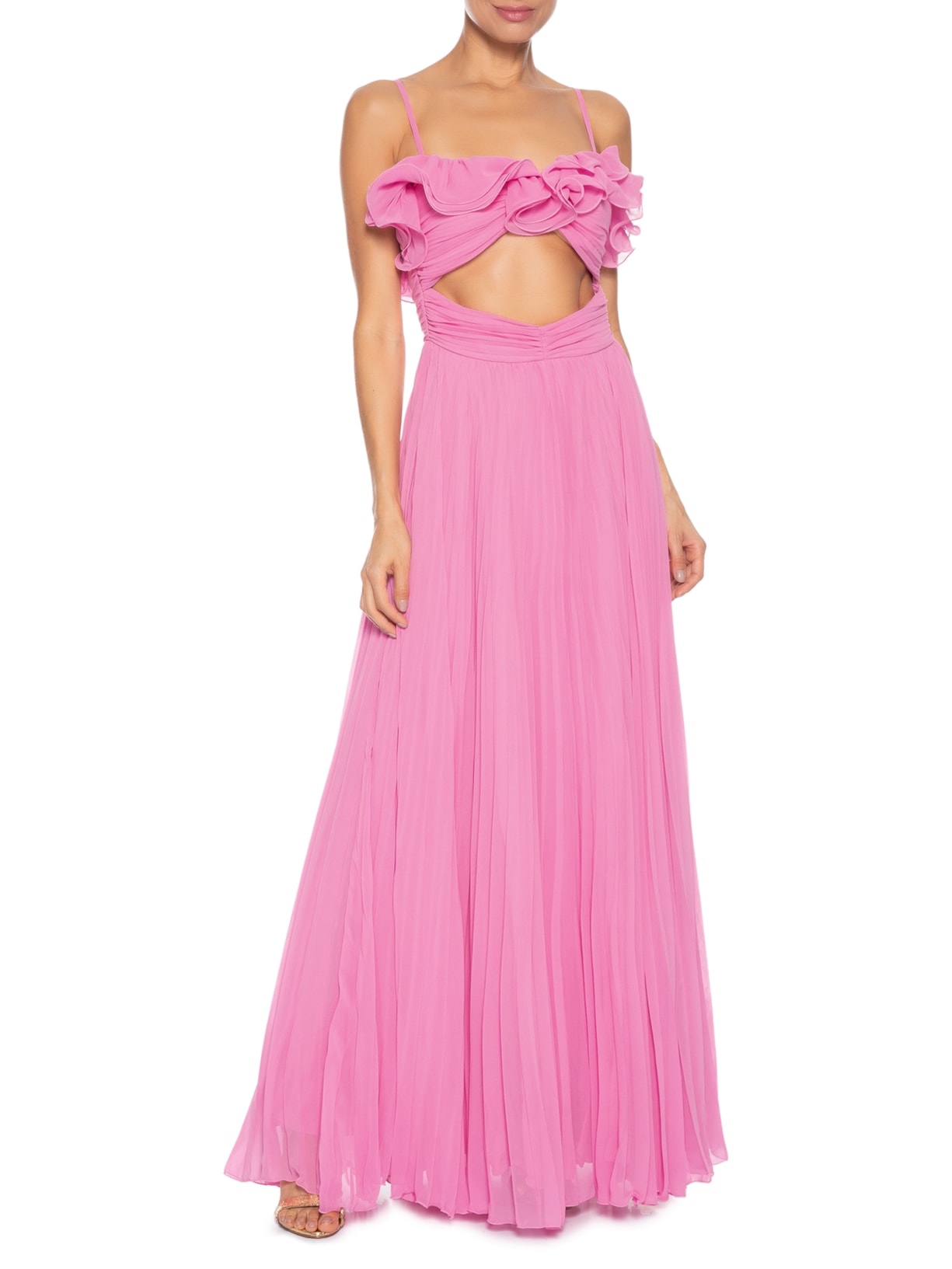 Vestido Longo Isabela Babado Rosa Fabulous Agilitá