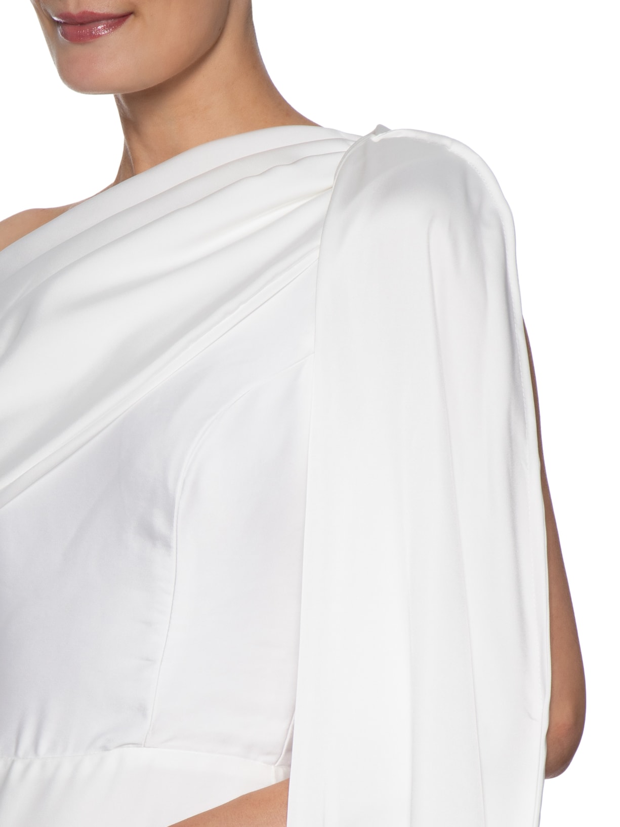 Vestido Longo Isabelle Cetim – Branco Fabulous Agilitá