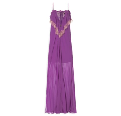 Vestido Longo Jabour - Roxo