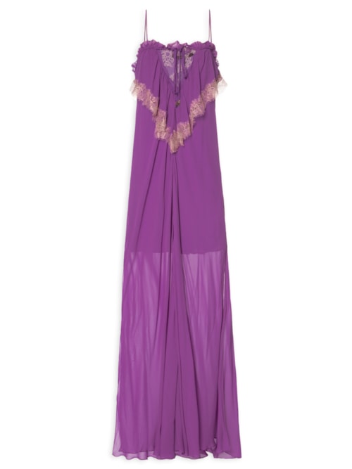 Vestido Longo Jabour - Roxo