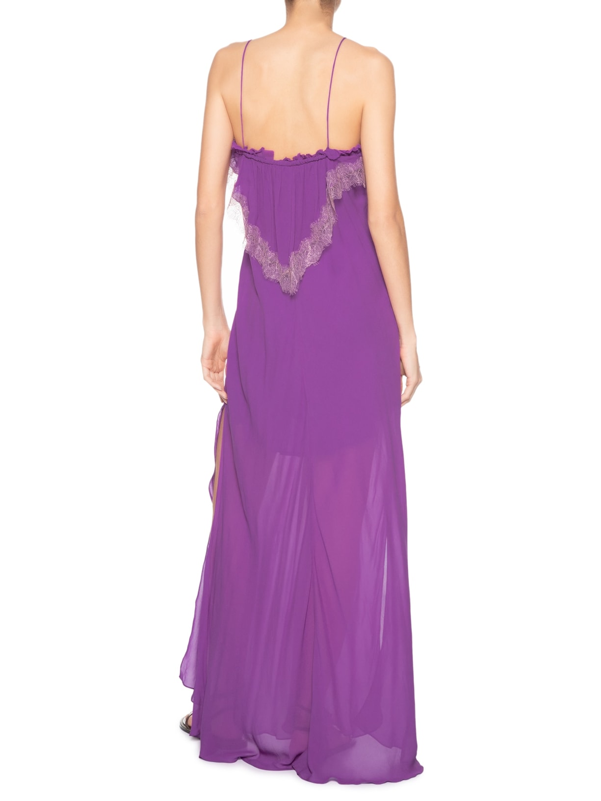 Vestido Longo Jabour Roxo Animale
