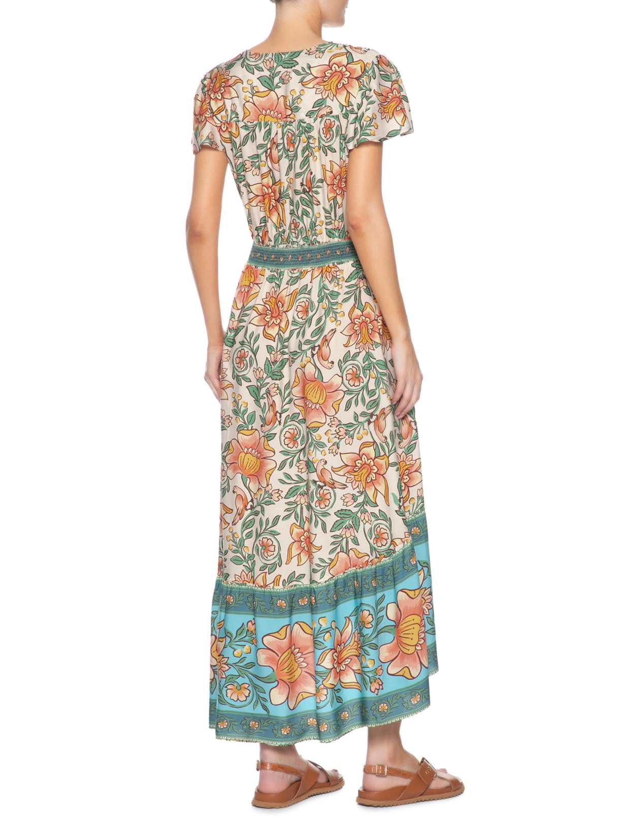 Vestido Longo Jardim Boho Off White Farm